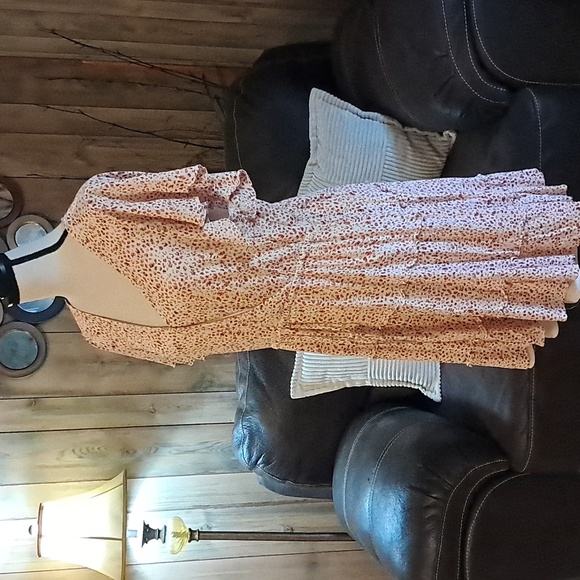 Jodifl Multi Print Babydoll Tiered Lined Dress Size - Picture 4 of 10